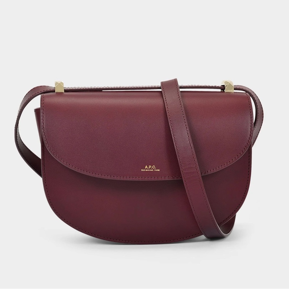 A.P.C. Sac Geneve Mini Bag in Bordeaux - Like New